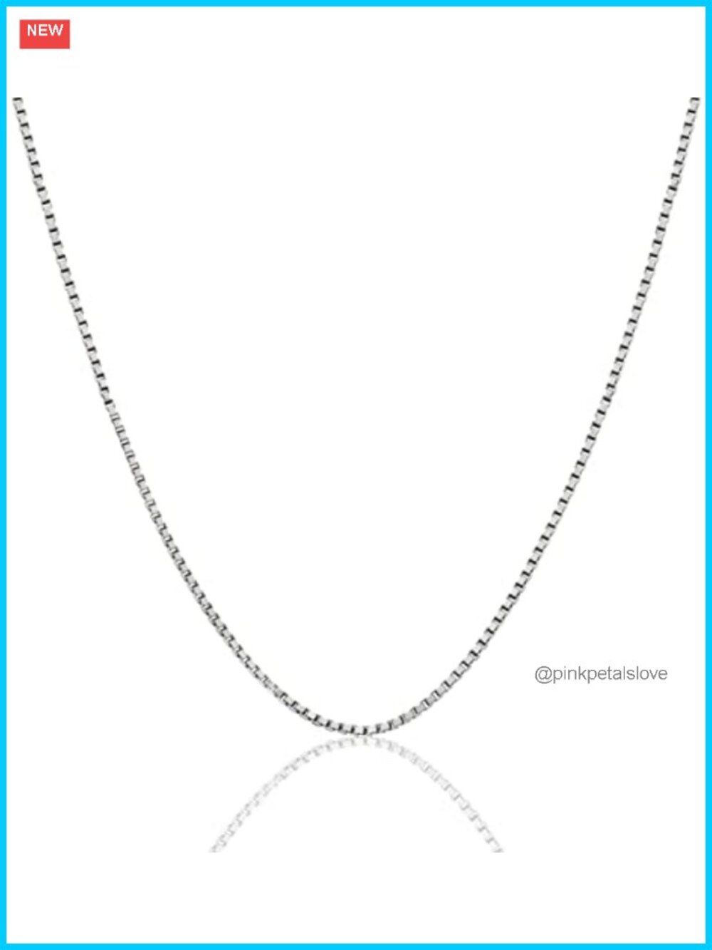 925 Sterling Silver 1.5MM Box Chain Necklace Italy Gift Box